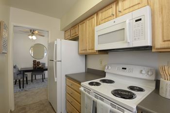 Kitchen view at Woodsdale Apartments, Abingdon, MD, 21009